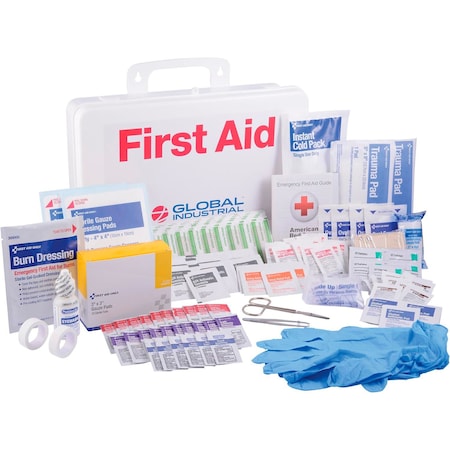 Global Industrial First Aid Kit, 50 Person, ANSI Compliant, Plastic Case 761289A